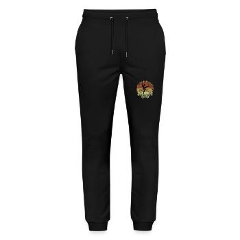 22. Geburtstag Alive and kickin since 05/2003 - Stanley/Stella Unisex Bio Jogginghose Mover  - Schwarz - Vorne - Marisol (170cm) & Nik (191cm)