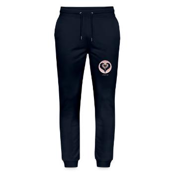 Spirale der Freundlichkeit - Stanley/Stella Unisex Bio Jogginghose Mover  - Navy - Vorne - Marisol (170cm) & Nik (191cm)