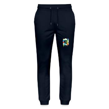 Vibrant NYC Liberty - Stanley/Stella Mover Unisex Organic Jogging Trousers - navy - Front - Marisol (170cm) & Nik (191cm)
