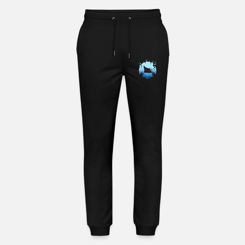 Manta rays - Stanley/Stella Mover Unisex Organic Jogging Trousers - black
