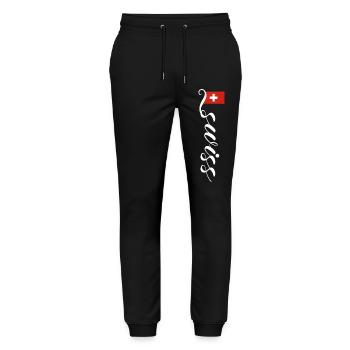 Switzerland - Stanley/Stella Mover Unisex Organic Jogging Trousers - black - Front - Marisol (170cm) & Nik (191cm)