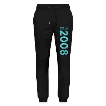 Limited Edition 2008 18th Birthday Gift - Stanley/Stella Mover Unisex Organic Jogging Trousers - black - Front - Marisol (170cm) & Nik (191cm)