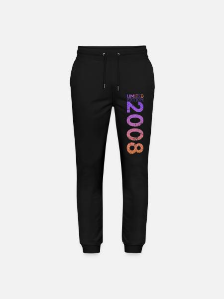 Limited Edition 2008 18th Birthday Gift - Stanley/Stella Mover Unisex Organic Jogging Trousers - black