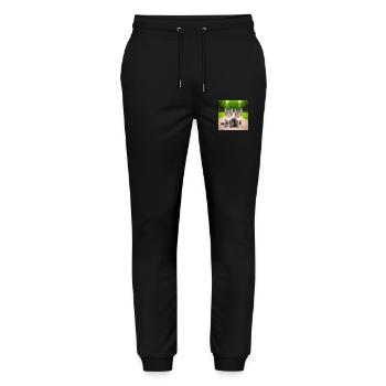 Feline twins on the road - Stanley/Stella Mover Unisex Organic Jogging Trousers - black - Front - Marisol (170cm) & Nik (191cm)
