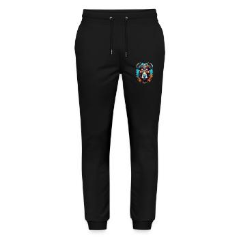 Taureau de fête - Pantalon de jogging bio MOVER Stanley/Stella unisexe - noir - Devant - Marisol (170cm) & Nik (191cm)