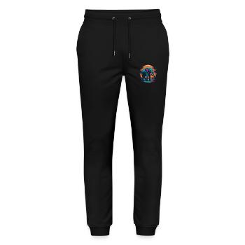 Éléphant - Pantalon de jogging bio MOVER Stanley/Stella unisexe - noir - Devant - Marisol (170cm) & Nik (191cm)