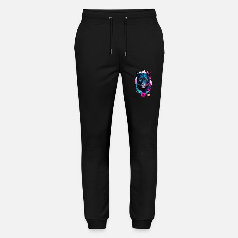 Panther Dream Pink Blau - Stanley/Stella Unisex Bio Jogginghose Mover  - Schwarz