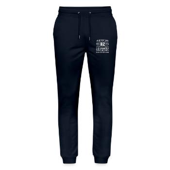 82 Years Gift Idea for 82 - Birthday - Stanley/Stella Mover Unisex Organic Jogging Trousers - navy - Front - Marisol (170cm) & Nik (191cm)