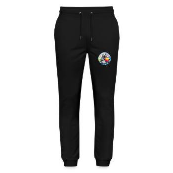 Sceau rieur phoque avec boule colorée - Pantalon de jogging bio MOVER Stanley/Stella unisexe - noir - Devant - Marisol (170cm) & Nik (191cm)