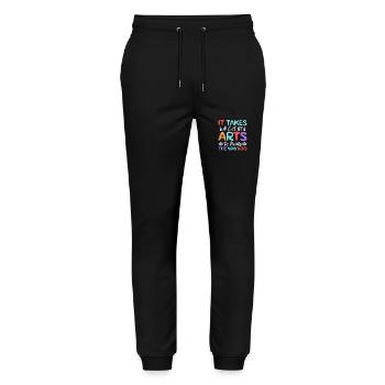 Artist Painter Graphic It Takes Lot Of Arts Gift - Stanley/Stella Mover Unisex Organic Jogging Trousers - black - Front - Marisol (170cm) & Nik (191cm)