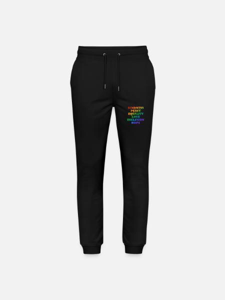 LGBTQ pride values - Stanley/Stella Mover Unisex Organic Jogging Trousers - black