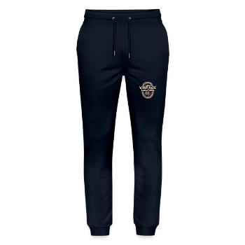 January 1994 30th Birthday - Stanley/Stella Mover Unisex Organic Jogging Trousers - navy - Front - Marisol (170cm) & Nik (191cm)