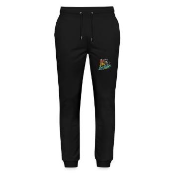 Life Love Line Dance Dancing Dance Sport - Stanley/Stella Mover Unisex Organic Jogging Trousers - black - Front - Marisol (170cm) & Nik (191cm)