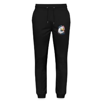 Bald eagle - Stanley/Stella Mover Unisex Organic Jogging Trousers - black - Front - Marisol (170cm) & Nik (191cm)