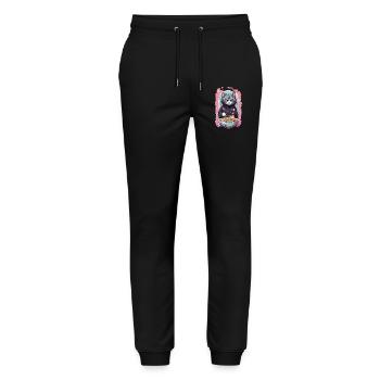 Anime Ramen Cat Japanese Noodle Soups Art - Stanley/Stella Mover Unisex Organic Jogging Trousers - black - Front - Marisol (170cm) & Nik (191cm)