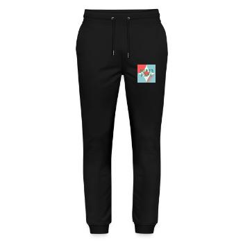 HAPPY BIRTHDAY DAD. DAD. FATHER's DAY. HAPPY BIRTHDAY - Stanley/Stella Mover Unisex Organic Jogging Trousers - black - Front - Marisol (170cm) & Nik (191cm)