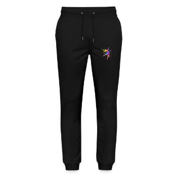 Colorful Dancing Dancer Dance Teacher Gift - Stanley/Stella Mover Unisex Organic Jogging Trousers - black - Front - Marisol (170cm) & Nik (191cm)