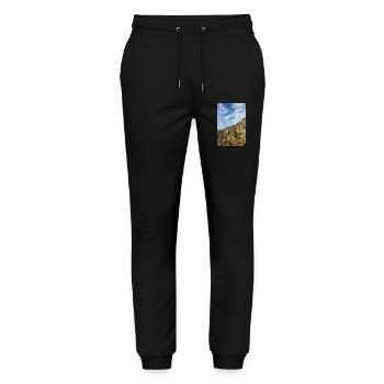 Berg Berge Berglandschaft Poster - Stanley/Stella Unisex Bio Jogginghose Mover  - Schwarz - Vorne - Marisol (170cm) & Nik (191cm)