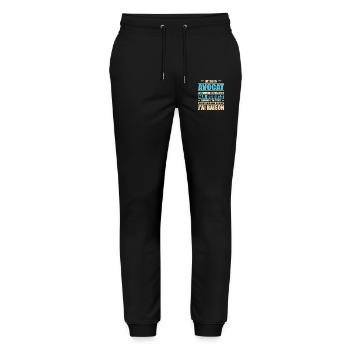I'm a Lawyer - Lawyer Humor Gift - Stanley/Stella Mover Unisex Organic Jogging Trousers - black - Front - Marisol (170cm) & Nik (191cm)