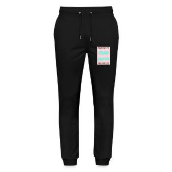 BIRTHDAY,HAPPY BIRTHDAY,HAPPY BIRTHDAY - Stanley/Stella Mover Unisex Organic Jogging Trousers - black - Front - Marisol (170cm) & Nik (191cm)