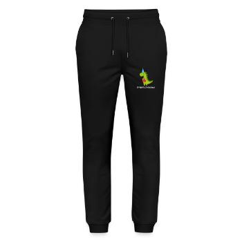 Birthday Boy Tyrannosaurus Rex Dino T-Rex Party - Stanley/Stella Mover Unisex Organic Jogging Trousers - black - Front - Marisol (170cm) & Nik (191cm)