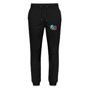 Pitbull USA - Stanley/Stella Unisex Bio Jogginghose Mover  - Schwarz - Vorne - Marisol (170cm) & Nik (191cm)