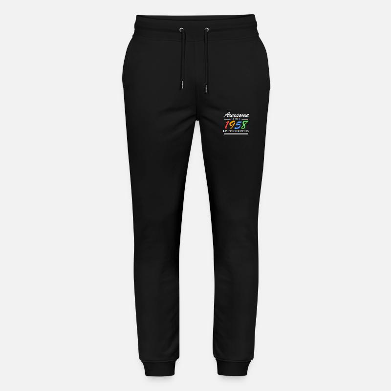 1958 - Born 1958 - Stanley/Stella Mover Unisex Organic Jogging Trousers - black
