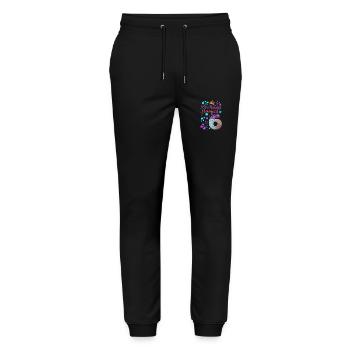 Birthday Mermaid 6 Shell Summer Vibe 6 - Stanley/Stella Mover Unisex Organic Jogging Trousers - black - Front - Marisol (170cm) & Nik (191cm)