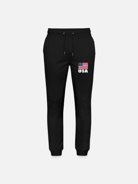 Deer Flag - Stanley/Stella Mover Unisex Organic Jogging Trousers - black