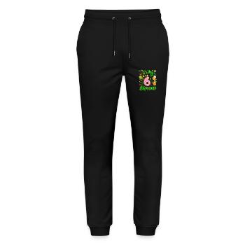 It's my 6 birthday holiday donut st. - Stanley/Stella Mover Unisex Organic Jogging Trousers - black - Front - Marisol (170cm) & Nik (191cm)