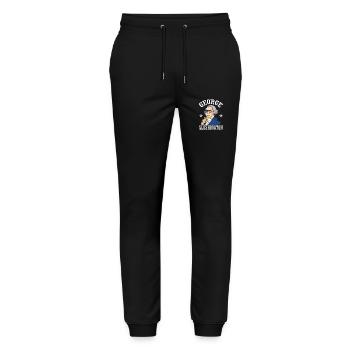 George Sloshington Drink 4 juillet - Pantalon de jogging bio MOVER Stanley/Stella unisexe - noir - Devant - Marisol (170cm) & Nik (191cm)