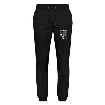 Independence is in my DNA July 4 - Stanley/Stella Mover Unisex Organic Jogging Trousers - black - Front - Marisol (170cm) & Nik (191cm)