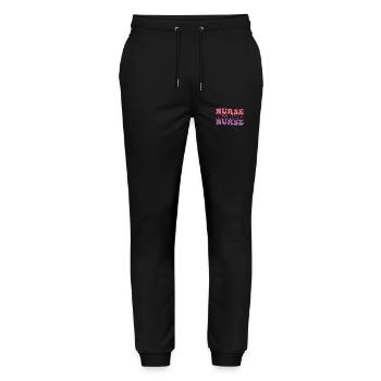 Nurse Hippie - Stanley/Stella Mover Unisex Organic Jogging Trousers - black - Front - Marisol (170cm) & Nik (191cm)