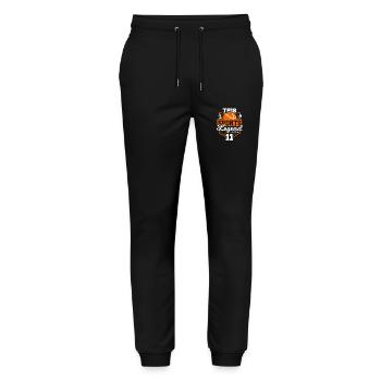 This sports legend is now 11, basketball game - Stanley/Stella Mover Unisex Organic Jogging Trousers - black - Front - Marisol (170cm) & Nik (191cm)