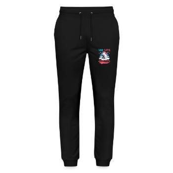 100 Tage Schlauer 100. Tag Schule Fantasy Einhorn - Stanley/Stella Unisex Bio Jogginghose Mover  - Schwarz - Vorne - Marisol (170cm) & Nik (191cm)