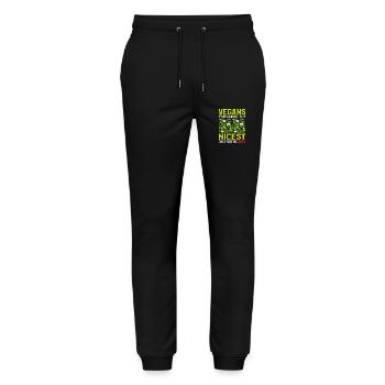 Vegans are always the nicest they have no beef - Stanley/Stella Unisex Bio Jogginghose Mover  - Schwarz - Vorne - Marisol (170cm) & Nik (191cm)
