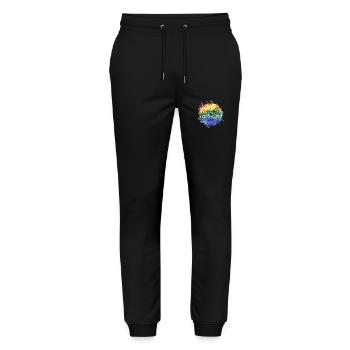Vegan fruit basket - Stanley/Stella Mover Unisex Organic Jogging Trousers - black - Front - Marisol (170cm) & Nik (191cm)