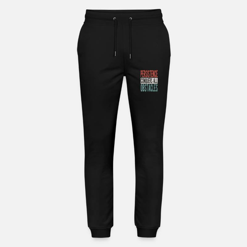 Persistence conquers all obstacles - Stanley/Stella Unisex Bio Jogginghose Mover - Schwarz