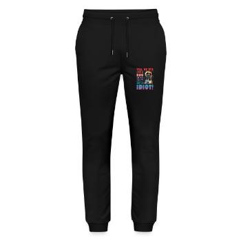 Boxer Funny Saying - Stanley/Stella Mover Unisex Organic Jogging Trousers - black - Front - Marisol (170cm) & Nik (191cm)