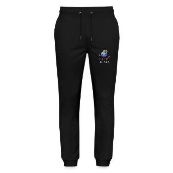 Blaubeere Kawaii - Stanley/Stella Unisex Bio Jogginghose Mover  - Schwarz - Vorne - Marisol (170cm) & Nik (191cm)