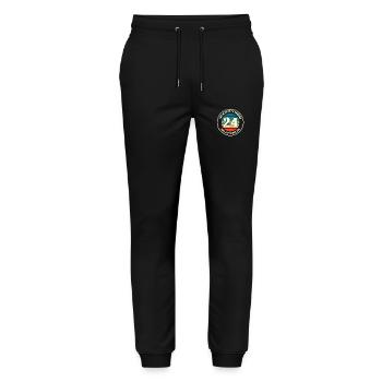 24e anniversaire pour que vous voyiez avec 24 cadeaux rétro - Pantalon de jogging bio MOVER Stanley/Stella unisexe - noir - Devant - Marisol (170cm) & Nik (191cm)