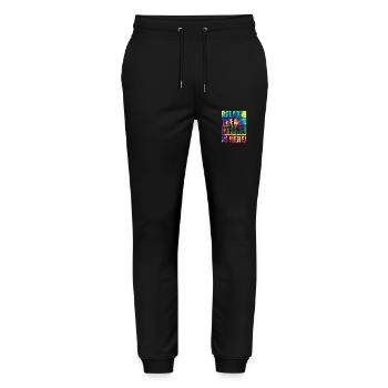 Lighting Technician Funny Saying - Stanley/Stella Mover Unisex Organic Jogging Trousers - black - Front - Marisol (170cm) & Nik (191cm)