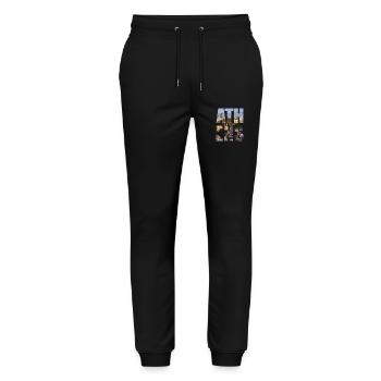 Athen Griechenland Souvenir - Stanley/Stella Unisex Bio Jogginghose Mover  - Schwarz - Vorne - Marisol (170cm) & Nik (191cm)