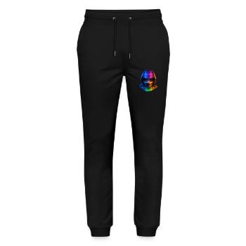 Digital Pride: Anonymous LGBTQAI+ - Stanley/Stella Unisex Bio Jogginghose Mover  - Schwarz - Vorne - Marisol (170cm) & Nik (191cm)