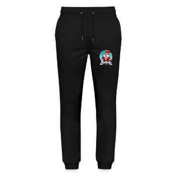 cooler Schneemann - Stanley/Stella Unisex Bio Jogginghose Mover  - Schwarz - Vorne - Marisol (170cm) & Nik (191cm)