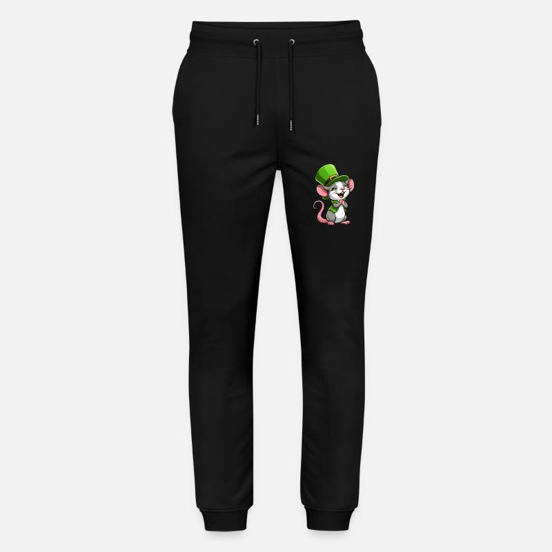 Rat mignon de la Saint-Patrick - Pantalon de jogging bio MOVER Stanley/Stella unisexe - noir