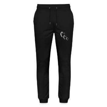 HERZ. HEILIGER VALENTINSTAG. Junggesellinnenabschied. ICH LIEBE DICH. ICH LIEBE DICH - Stanley/Stella Unisex Bio Jogginghose Mover  - Schwarz - Vorne - Marisol (170cm) & Nik (191cm)