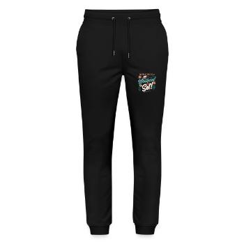 Horror Movies? My Weekend Is Set! - Stanley/Stella Mover Unisex Organic Jogging Trousers - black - Front - Marisol (170cm) & Nik (191cm)