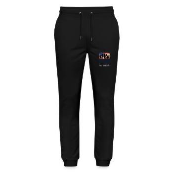 Patriotic THANK YOU VETERANS and Soldiers - Stanley/Stella Mover Unisex Organic Jogging Trousers - black - Front - Marisol (170cm) & Nik (191cm)