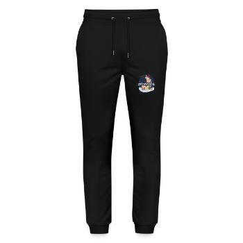 Impressionnant Jimenez nom w chapeau de père Noël dans le thème de Noël - Pantalon de jogging bio MOVER Stanley/Stella unisexe - noir - Devant - Marisol (170cm) & Nik (191cm)